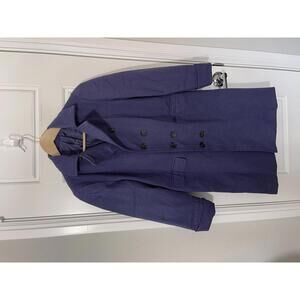 Boys Notch Lapel Double Breasted Jacket Long Dress Coat Casual Peacoat Navy K77